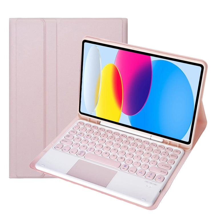 Bao da máy tính bảng bàn phím cảm ứng Bluetooth họa tiết da cừu YA10B-A có ngăn đựng bút cho iPad 11 2025 / thế hệ 10 10.9 2022, YA10B-A