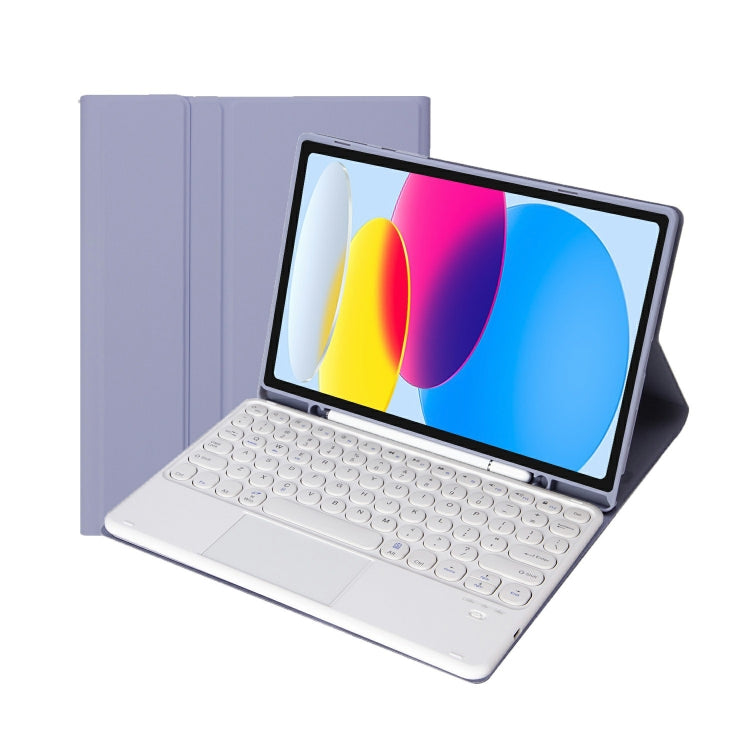 Bao da máy tính bảng bàn phím cảm ứng Bluetooth họa tiết da cừu YA10B-A có ngăn đựng bút cho iPad 11 2025 / thế hệ 10 10.9 2022, YA10B-A