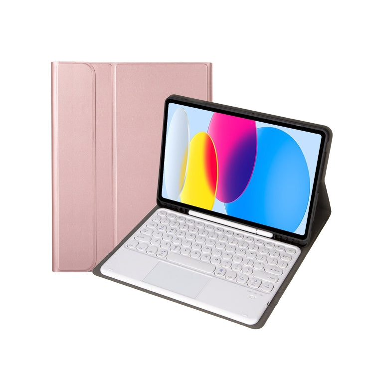 Bao da máy tính bảng bàn phím cảm ứng Bluetooth họa tiết da cừu YA10B-A có ngăn đựng bút cho iPad 11 2025 / thế hệ 10 10.9 2022, YA10B-A