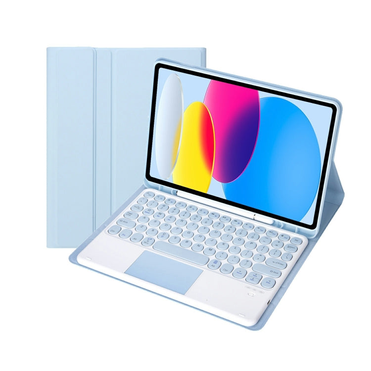 Bao da máy tính bảng bàn phím cảm ứng Bluetooth họa tiết da cừu YA10B-A có ngăn đựng bút cho iPad 11 2025 / thế hệ 10 10.9 2022, YA10B-A