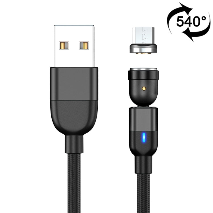 Cáp sạc đồng bộ dữ liệu từ USB sang Micro USB bện nylon dài 2m, dòng ra 3A, có thể xoay 540 độ và nam châm, 2m Micro USB