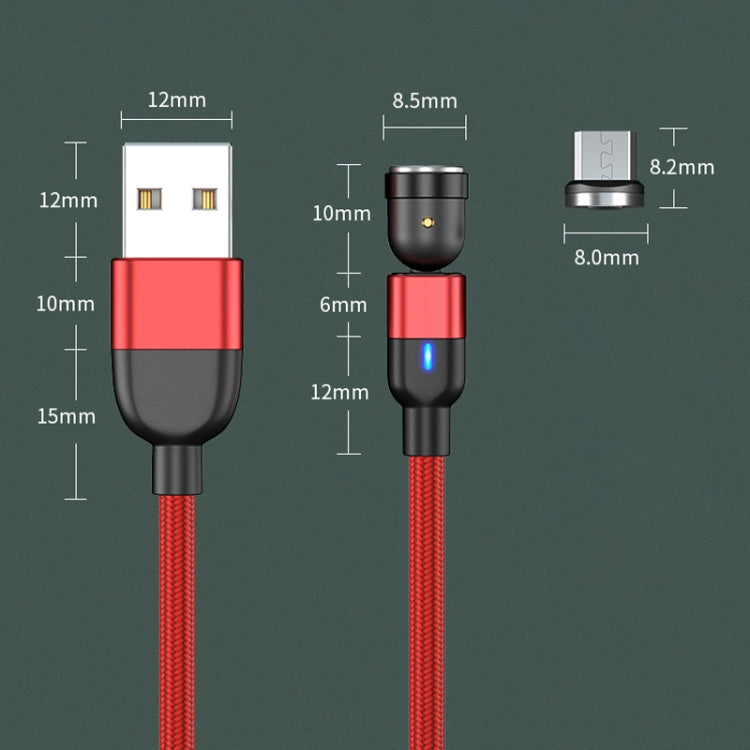 Cáp sạc đồng bộ dữ liệu từ USB sang Micro USB bện nylon dài 2m, dòng ra 3A, có thể xoay 540 độ và nam châm, 2m Micro USB