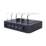 Bộ sạc thông minh 45W PD USB-C / Type-C + 18W PD USB-C / Type-C + 18W QC 3.0 USB + cổng USB với viền tháo rời, phích cắm EU, 016PD phích cắm EU