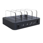 Bộ sạc thông minh 45W PD USB-C / Type-C + 18W PD USB-C / Type-C + 18W QC 3.0 USB + cổng USB với viền tháo rời, phích cắm EU, 016PD phích cắm EU
