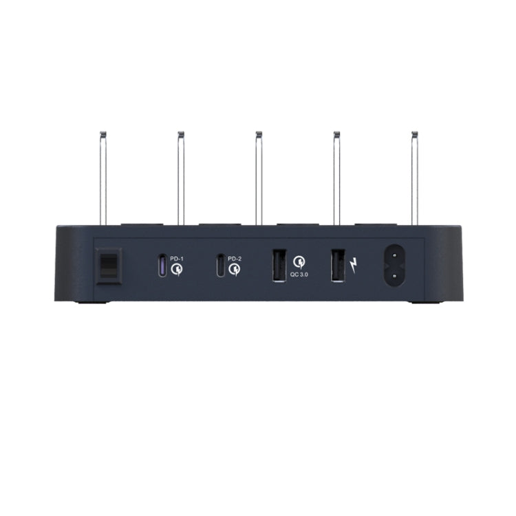 Bộ sạc thông minh 45W PD USB-C / Type-C + 18W PD USB-C / Type-C + 18W QC 3.0 USB + cổng USB với viền tháo rời, phích cắm EU, 016PD phích cắm EU