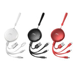 REMAX RC-185th 3 trong 1 2.1A USB sang 8 Pin + USB-C / Type-C + Micro USB Dây sạc dữ liệu thu phóng Sury Series