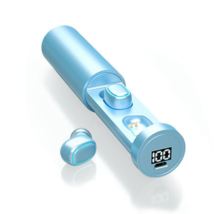 Tai nghe Bluetooth True Wireless C1 Bluetooth 5.0 TWS với màn hình kỹ thuật số cảm ứng hình ống tròn kèm hộp sạc, ống tròn