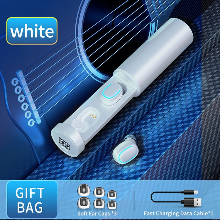 Tai nghe Bluetooth True Wireless C1 Bluetooth 5.0 TWS với màn hình kỹ thuật số cảm ứng hình ống tròn kèm hộp sạc, ống tròn