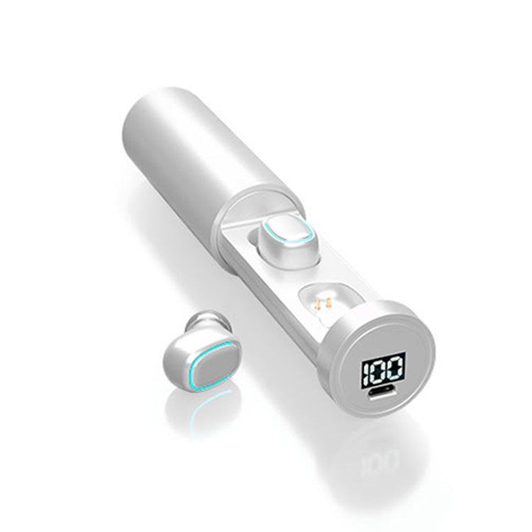 Tai nghe Bluetooth True Wireless C1 Bluetooth 5.0 TWS với màn hình kỹ thuật số cảm ứng hình ống tròn kèm hộp sạc, ống tròn