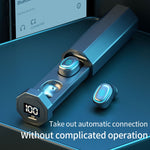 Tai nghe Bluetooth True Wireless C1 Bluetooth 5.0 TWS với màn hình kỹ thuật số cảm ứng hình ống tròn kèm hộp sạc, ống tròn