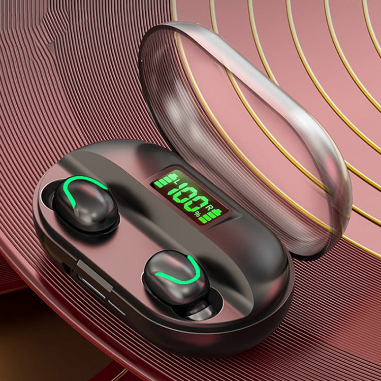 Tai nghe Bluetooth không dây thực sự T2 Bluetooth 5.0 TWS cảm ứng hiển thị kỹ thuật số kèm hộp sạc, T2 (Đen), T2 (Đỏ), T2 (Trắng)