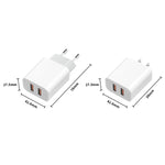 Bộ sạc du lịch sạc nhanh cổng USB đôi 2.4A M117, phích cắm EU, USB đôi
