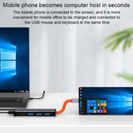 Dock đa chức năng ROCK RT16 5 trong 1 Type-C / USB-C sang HDMI + 4 cổng USB 3.0, bộ chuyển đổi mở rộng HUB, RT16