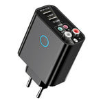 Bộ phát thu âm thanh Bluetooth 5.0 K16 2 trong 1 cổng ra kép 3.5mm AUX + RAC kèm điều khiển từ xa, phích cắm EU, phích cắm EU