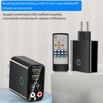 Bộ phát thu âm thanh Bluetooth 5.0 K16 2 trong 1 cổng ra kép 3.5mm AUX + RAC kèm điều khiển từ xa, phích cắm EU, phích cắm EU