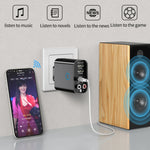 Bộ phát thu âm thanh Bluetooth 5.0 K16 2 trong 1 cổng ra kép 3.5mm AUX + RAC kèm điều khiển từ xa, phích cắm EU, phích cắm EU