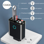 Bộ phát thu âm thanh Bluetooth 5.0 K16 2 trong 1 cổng ra kép 3.5mm AUX + RAC kèm điều khiển từ xa, phích cắm EU, phích cắm EU