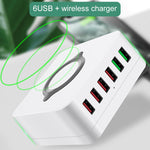 Trạm sạc không dây đa năng 7 trong 1 E6, đế giữ ổ cắm USB thông minh
