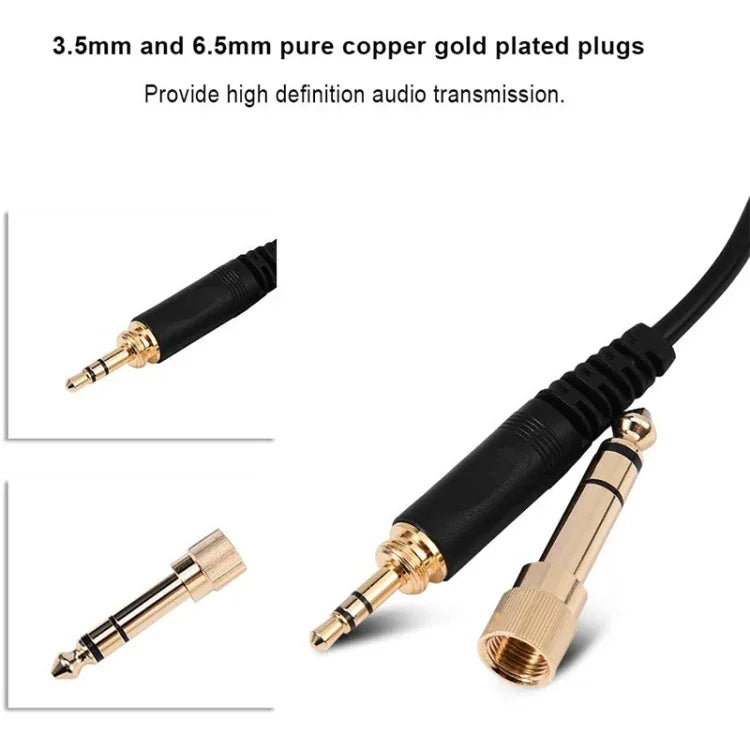 ZS0095 Cáp lò xo tai nghe cho Sennheiser HD25 / HD560 / HD540 / HD430 / HD250, chiều dài cáp: 1.5m-5m, ZS0095