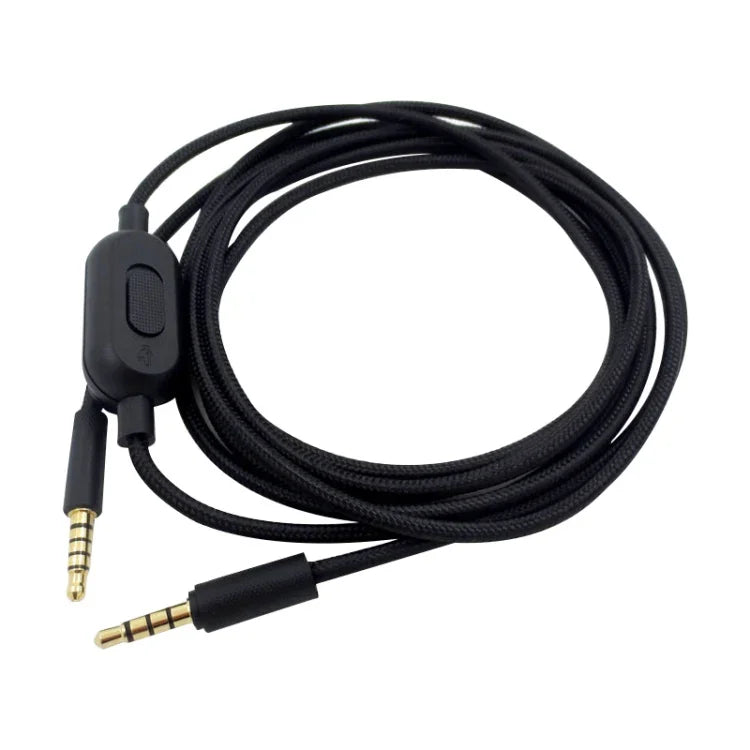 ZS0159 Cáp âm thanh tai nghe chơi game 3.5mm đực sang đực có điều khiển dây cho Logitech G433 / G233 / G Pro / G Pro X, chiều dài cáp: 2m