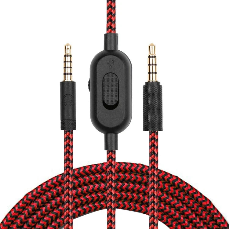ZS0159 Cáp âm thanh tai nghe chơi game 3.5mm đực sang đực có điều khiển dây cho Logitech G433 / G233 / G Pro / G Pro X, chiều dài cáp: 2m