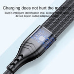 Dây sạc dữ liệu nhanh 4 trong 1 66W 6A USB sang 8 Pin + Micro USB + USB-C / Type-C đôi, chiều dài cáp: 1.2m, 66W