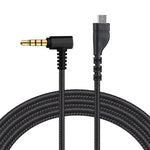 ZS0135 Cáp âm thanh tai nghe cho SteelSeries Arctis 3 / 5 / 7, chiều dài cáp: 2m, cáp âm thanh màu đen, cáp âm thanh màu bạc