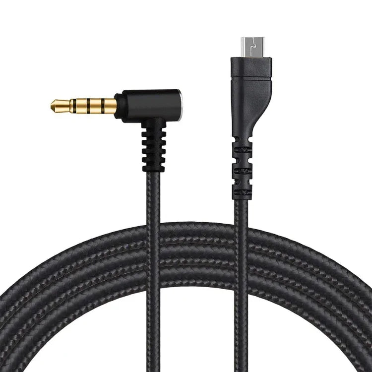 ZS0135 Cáp âm thanh tai nghe cho SteelSeries Arctis 3 / 5 / 7, chiều dài cáp: 2m, cáp âm thanh màu đen, cáp âm thanh màu bạc
