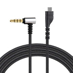ZS0135 Cáp âm thanh tai nghe cho SteelSeries Arctis 3 / 5 / 7, chiều dài cáp: 2m, cáp âm thanh màu đen, cáp âm thanh màu bạc