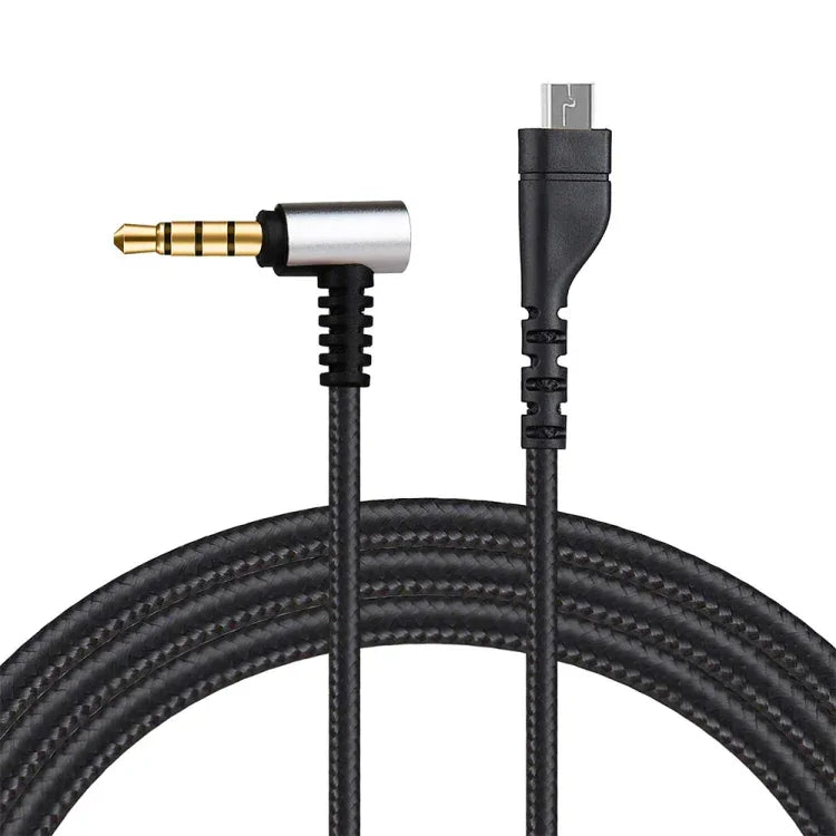ZS0135 Cáp âm thanh tai nghe cho SteelSeries Arctis 3 / 5 / 7, chiều dài cáp: 2m, cáp âm thanh màu đen, cáp âm thanh màu bạc