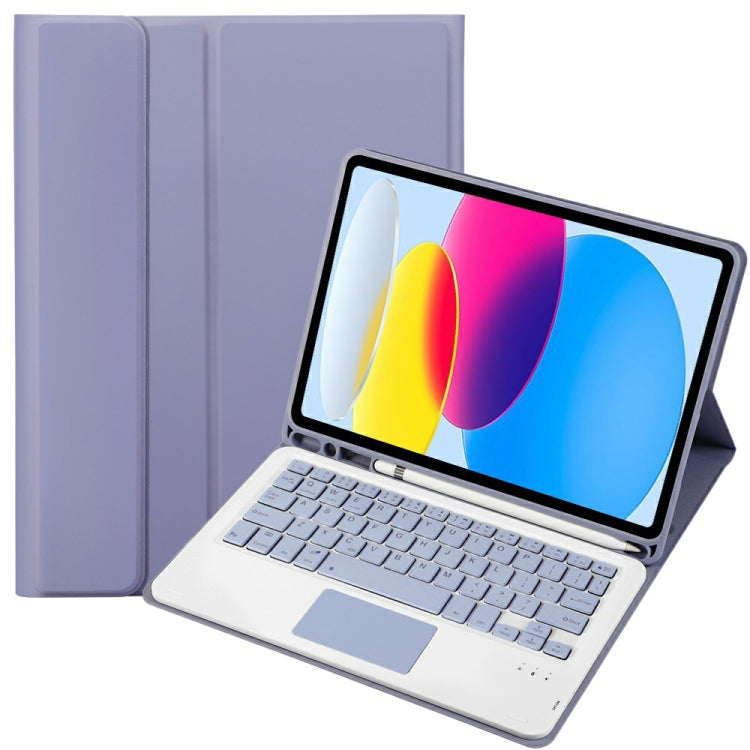 Bao da máy tính bảng bàn phím cảm ứng Bluetooth họa tiết da cừu A10B-A có ngăn đựng bút cho iPad 11 2025 / thế hệ 10 10.9 2022, A10B-A