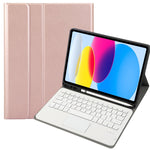 Bao da máy tính bảng bàn phím cảm ứng Bluetooth họa tiết da cừu A10B-A có ngăn đựng bút cho iPad 11 2025 / thế hệ 10 10.9 2022, A10B-A