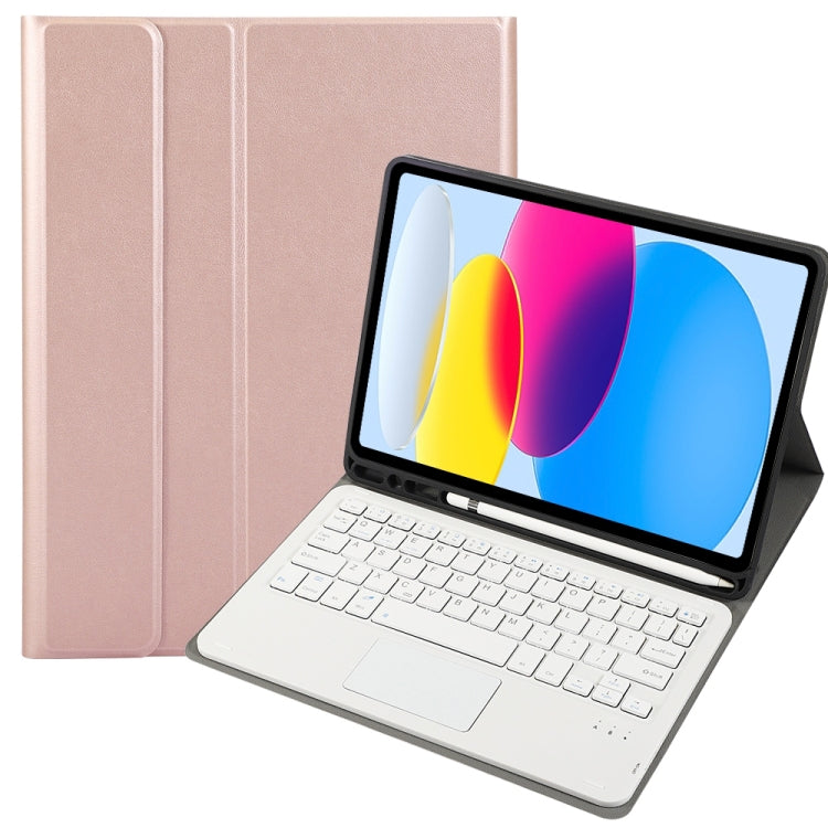 Bao da máy tính bảng bàn phím cảm ứng Bluetooth họa tiết da cừu A10B-A có ngăn đựng bút cho iPad 11 2025 / thế hệ 10 10.9 2022, A10B-A