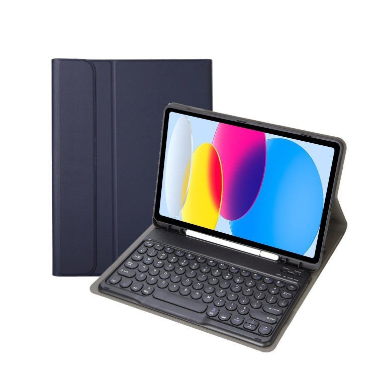 Bao da bàn phím Bluetooth vân da cừu cho iPad 11 2025 / Thế hệ 10 10.9 2022 YA10B có khe đựng bút, YA10B