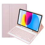 Bao da bàn phím Bluetooth vân da cừu cho iPad 11 2025 / Thế hệ 10 10.9 2022 YA10B có khe đựng bút, YA10B