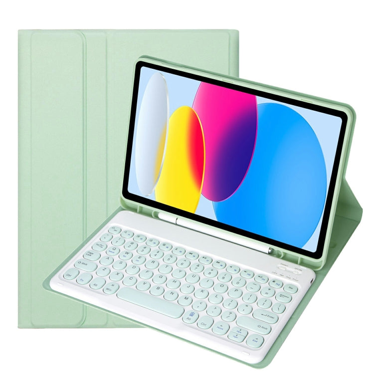 Bao da bàn phím Bluetooth vân da cừu cho iPad 11 2025 / Thế hệ 10 10.9 2022 YA10B có khe đựng bút, YA10B