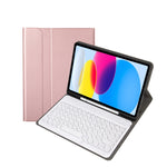 Bao da bàn phím Bluetooth vân da cừu cho iPad 11 2025 / Thế hệ 10 10.9 2022 YA10B có khe đựng bút, YA10B