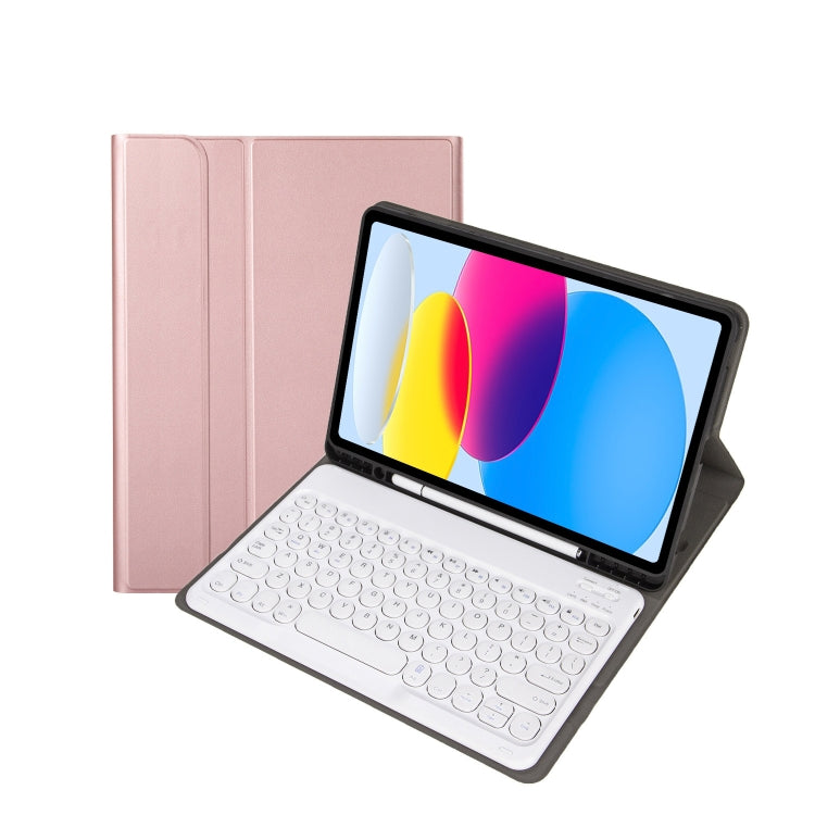 Bao da bàn phím Bluetooth vân da cừu cho iPad 11 2025 / Thế hệ 10 10.9 2022 YA10B có khe đựng bút, YA10B