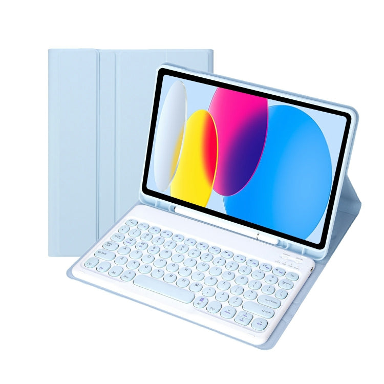 Bao da bàn phím Bluetooth vân da cừu cho iPad 11 2025 / Thế hệ 10 10.9 2022 YA10B có khe đựng bút, YA10B