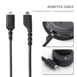 Cáp kết nối card âm thanh + cáp chuyển đổi cho tai nghe Steelseries Arctis 3 5 7, cáp card âm thanh + cáp chuyển đổi
