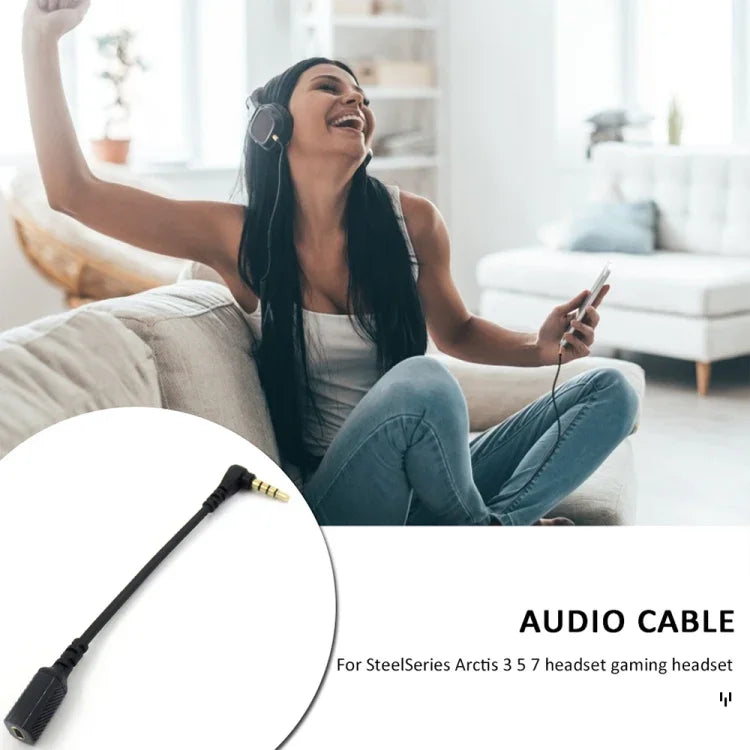 Cáp kết nối card âm thanh + cáp chuyển đổi cho tai nghe Steelseries Arctis 3 5 7, cáp card âm thanh + cáp chuyển đổi