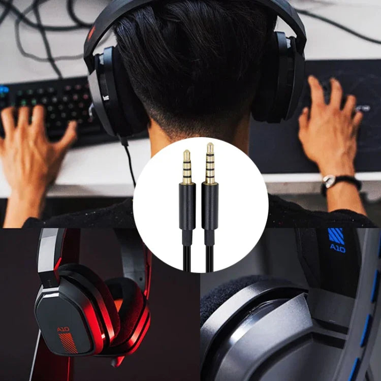 Cáp âm thanh tai nghe chơi game phiên bản tiêu chuẩn cho Logitech Astro A10 A40 A30, phiên bản tiêu chuẩn