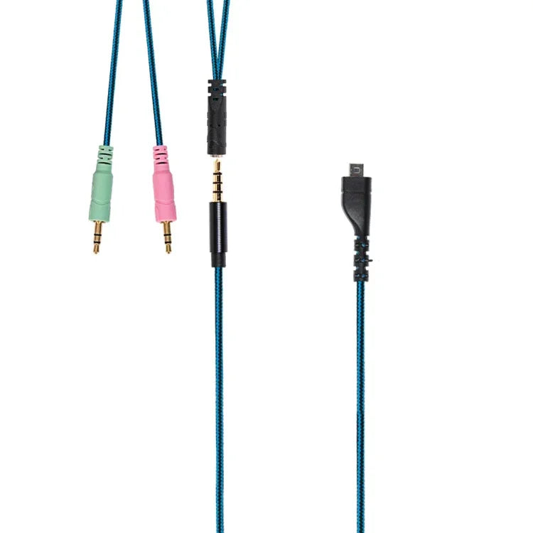 Cáp âm thanh tai nghe chơi game đầu cắm thẳng + cáp chuyển đổi cho SteelSeries Arctis 3 / 5 / 7, đầu cắm thẳng + cáp chuyển đổi