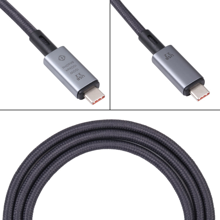 Cáp video 10Gbps 8K USB-C/Type-C sang USB-C/Type-C tương thích với USB 3.2, chiều dài: 1m, 10Gbps Type-C sang Type-C