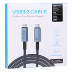 Cáp video 10Gbps 8K USB-C/Type-C sang USB-C/Type-C tương thích với USB 3.2, chiều dài: 1m, 10Gbps Type-C sang Type-C