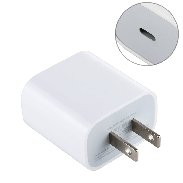 Bộ sạc nhanh 20W Type-C / USB-C PD, phích cắm Mỹ, phích cắm Mỹ 20W 0.5A, phích cắm EU 20W