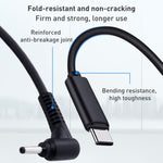 Cáp sạc nguồn laptop USB-C / Type-C sang 4.0 x 1.7mm, chiều dài cáp khoảng 1.5m, Type-C sang đầu đạn 4.0 x 1.7mm