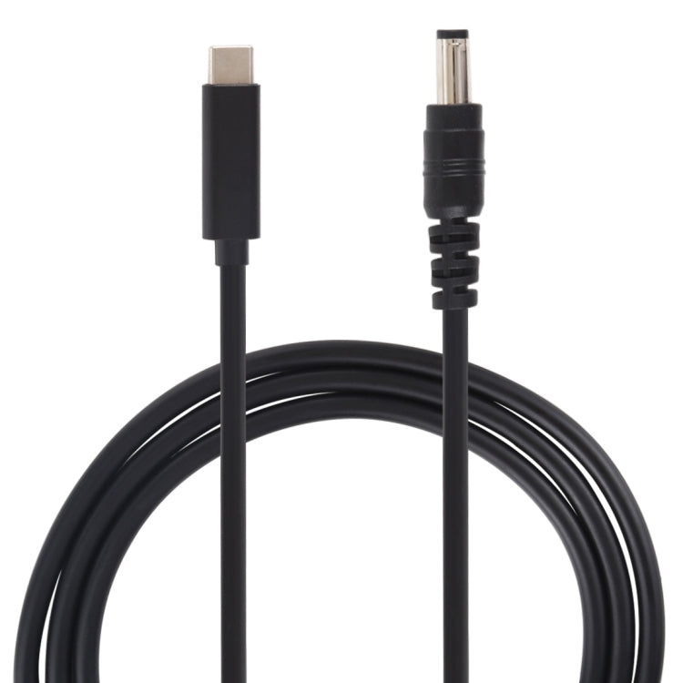 Cáp sạc nguồn laptop USB-C / Type-C sang 5.5 x 2.1mm, chiều dài cáp: khoảng 1.5m, Type-C sang 5.5 x 2.1mm