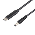 Cáp sạc nguồn laptop USB-C / Type-C sang 5.5 x 2.1mm, chiều dài cáp: khoảng 1.5m, Type-C sang 5.5 x 2.1mm