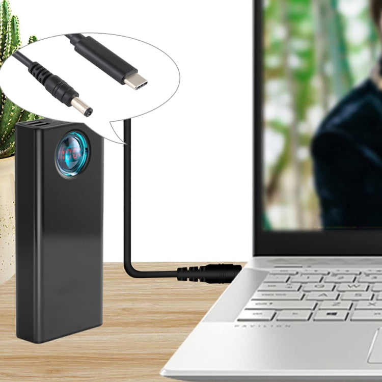 Cáp sạc nguồn laptop USB-C / Type-C sang 5.5 x 2.1mm, chiều dài cáp: khoảng 1.5m, Type-C sang 5.5 x 2.1mm